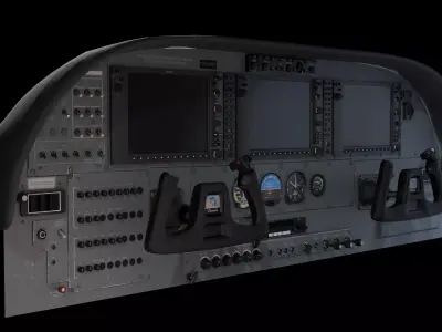 Cessna Caravan instrument panel  3D model