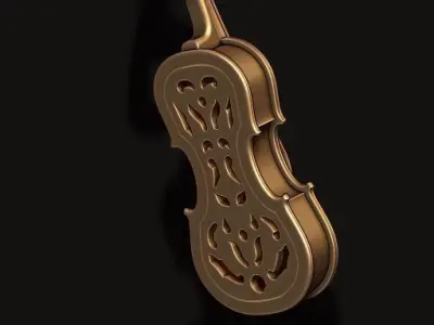 Violin pendant 3D print model