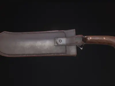 Machete knife Low-poly 3D model get