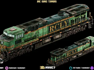 RE OPERATION RACCOON CITY TRAIN - 3D ASSET  Low-poly 3D model