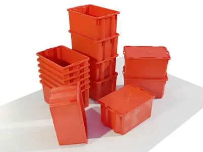 Plastic Crates 3D model purchase