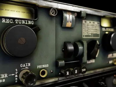 R-353 Proton Soviet spy radio 3D model