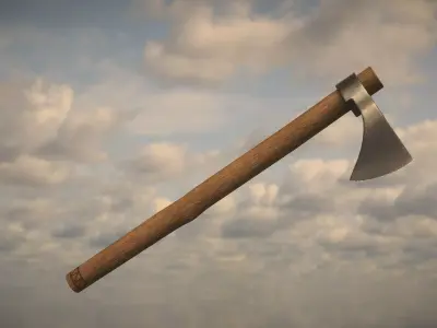 Western Axe Low-poly 3D model