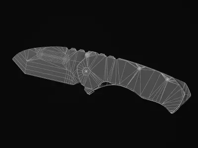 Tactical Folding Knife TFK01 Low-poly 3D model