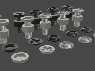 Tornillos - vis - screws 3D model