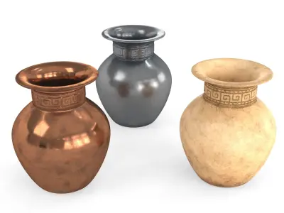3D model Vases greek vase Low-poly 3D model