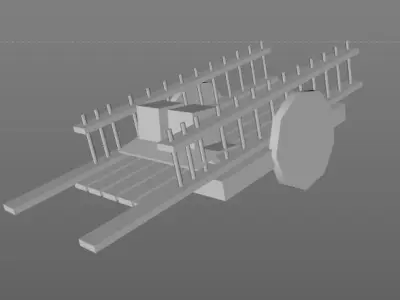 Low Poly - Supply Cart  3D model
