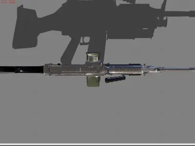 M249 Pubg Low-poly 3D model