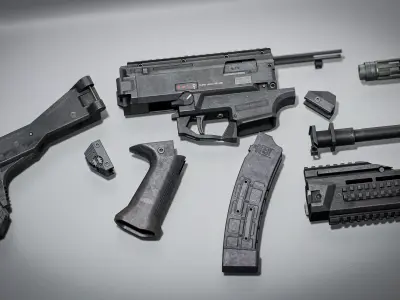 TS Swordfish SMG Low-poly 3D model