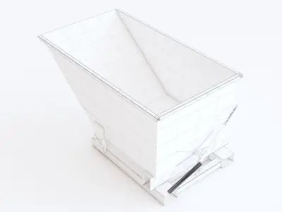 Industrial trash container 01 3D model