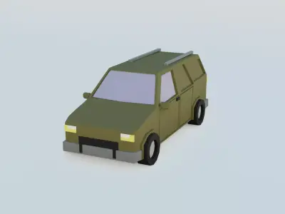 car 5 low poly Free 3D model