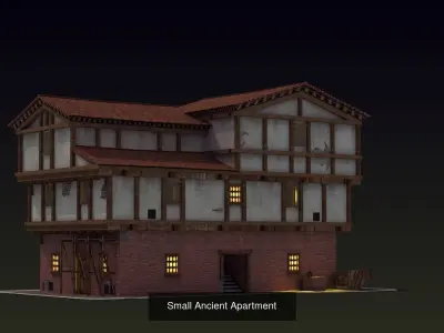 Roman Building Set 02 3D Model Collection