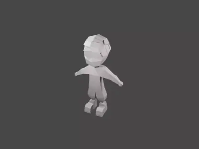 Low-Poly humanoid Free low-poly 3D model