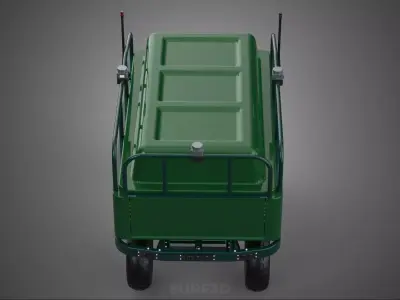 AUTONOMOUS TACTICAL GREEN MILITARY ARMY UNMANNED GROUND VEHICLE 3D model