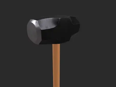 Sledgehammer 3D Game Asset Free low-poly 3D model