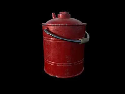 Vintage Gas Can Low-poly 3D model