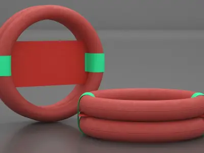 Ring Dog Toy Package 3D model