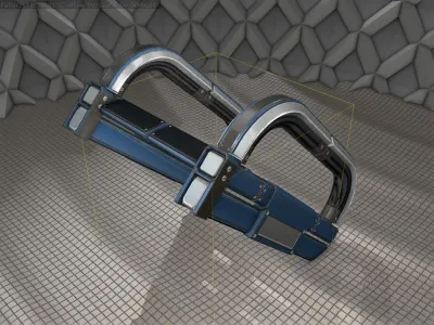 Sci-Fi Stairs - 10 - Blue Version  Low-poly 3D model