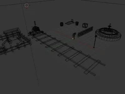 modes train track 3D model