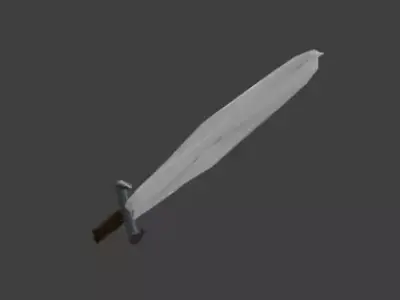 Medieval Fantasy Sword Game Ready Lowpoly Model Free low-poly 3D model