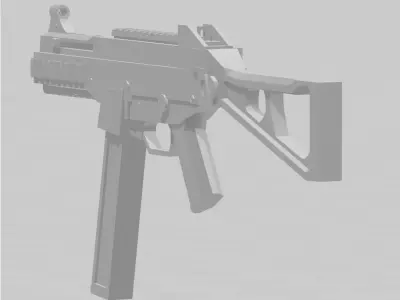 UMP45 gun Low-poly 3D model