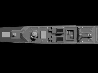 Turkish TF2000 destroyer 3D model