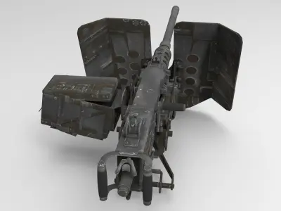 M2Browning machine gun 3D model