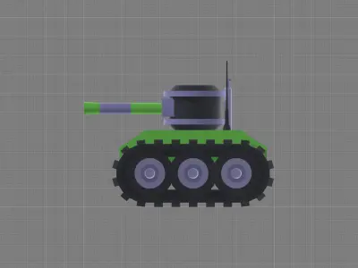 Low-poly Tank 3D Model Low-poly 3D model