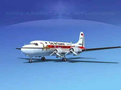 Douglas DC-4 Civil Air Transport China 3 3D model