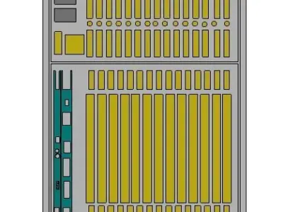 DSLAM drawer with pencils in it 3D model