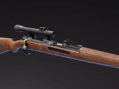 Gewehr 98 Low-poly 3D model