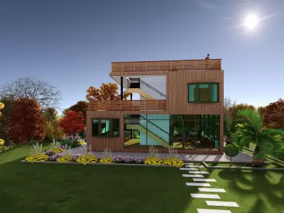 Cabin Floor Plans Low-poly 3D model