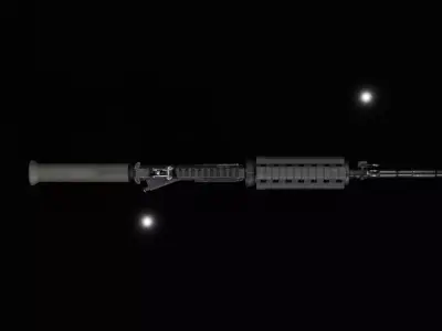 M4 Carbine   Game Ready 3D Model PBR Textures  Rigged Free low-poly 3D model