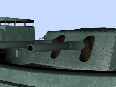 Gun emplacement 3D model