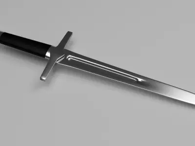 Crusader Dagger Low-poly 3D model