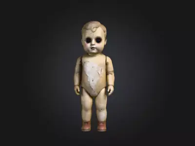 Eerie Vintage Doll Low-poly 3D model