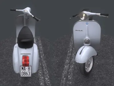 Vespa Primavera  Low-poly 3D model