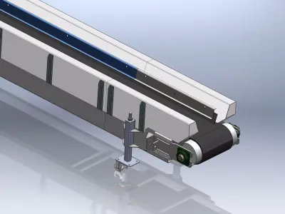 INDUSTRIAL BELT CONVEYOR 3D model