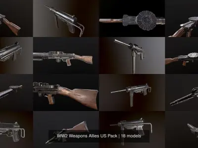 WW2 Weapons Allies US Pack