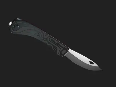 Knife with patterns 3D model