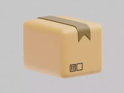 Parcel Low-poly 3D model