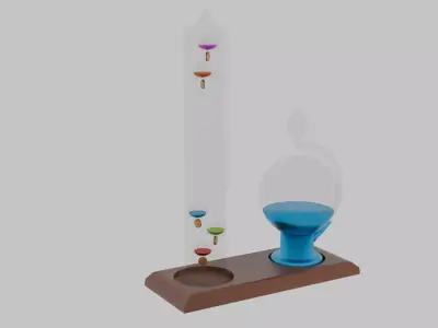 Antique Weather Station Low-poly 3D model