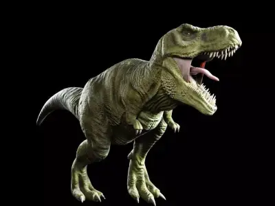 T-rex Tyrannosaurus Rigged and V-ray Shaders Complete 3D model