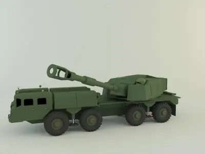 Russian Defense Gun A-222 3D model