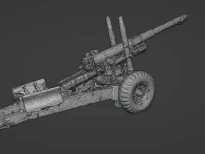 Post-Apocalyptic Artillery 3D model