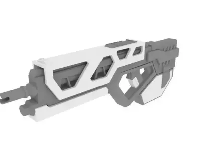 low-poly rifle gun Free 3D model