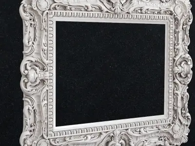 Carved Picture Frame Frame baroque Mirror 3D print model buy