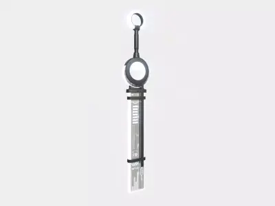 SciFi Sword A11 Black White - Character Design Fashion Low-poly 3D model