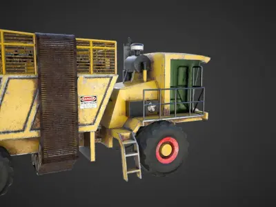 3D JPS Big loading wagon Low-poly 3D model