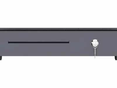 Cash Register Drawer for POS System open 3D model